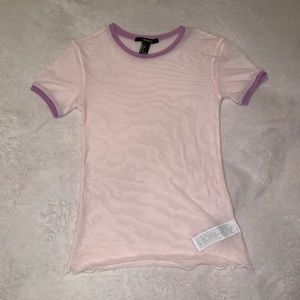 never worn pink mesh shirt from forever21